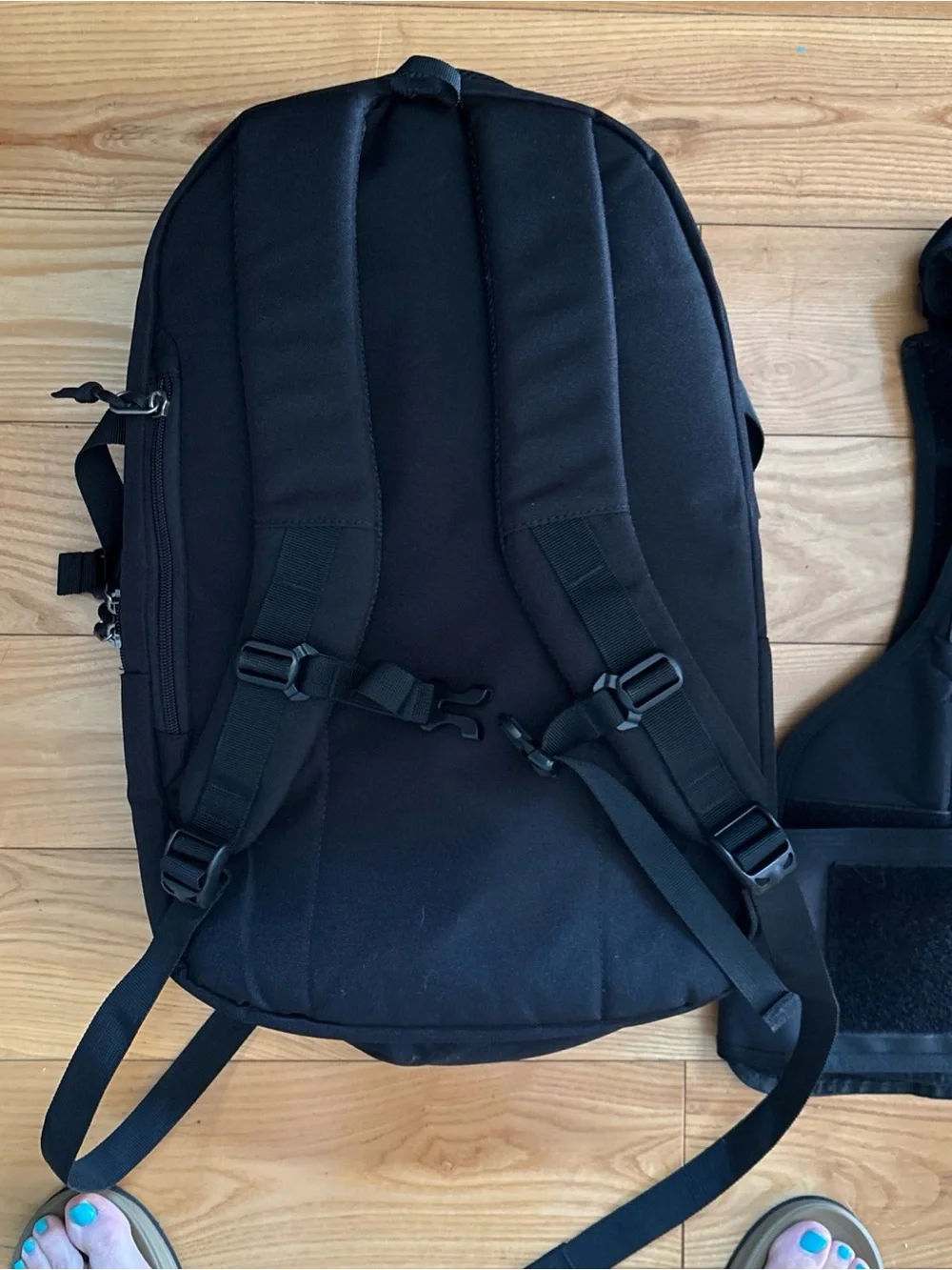 Black Tactical Vest and backpack